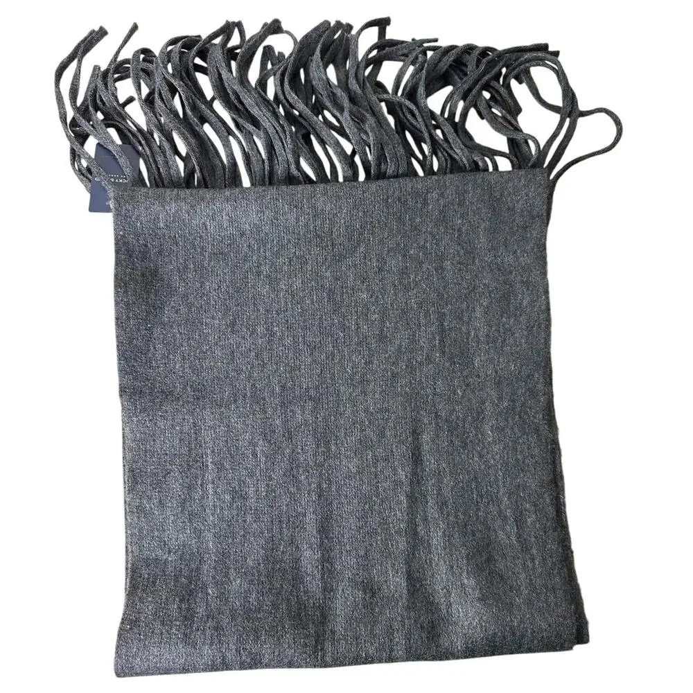 Lucky Brand‎ Women's Scarf Gray Fringe Knit Winter Ski Wrap NWT